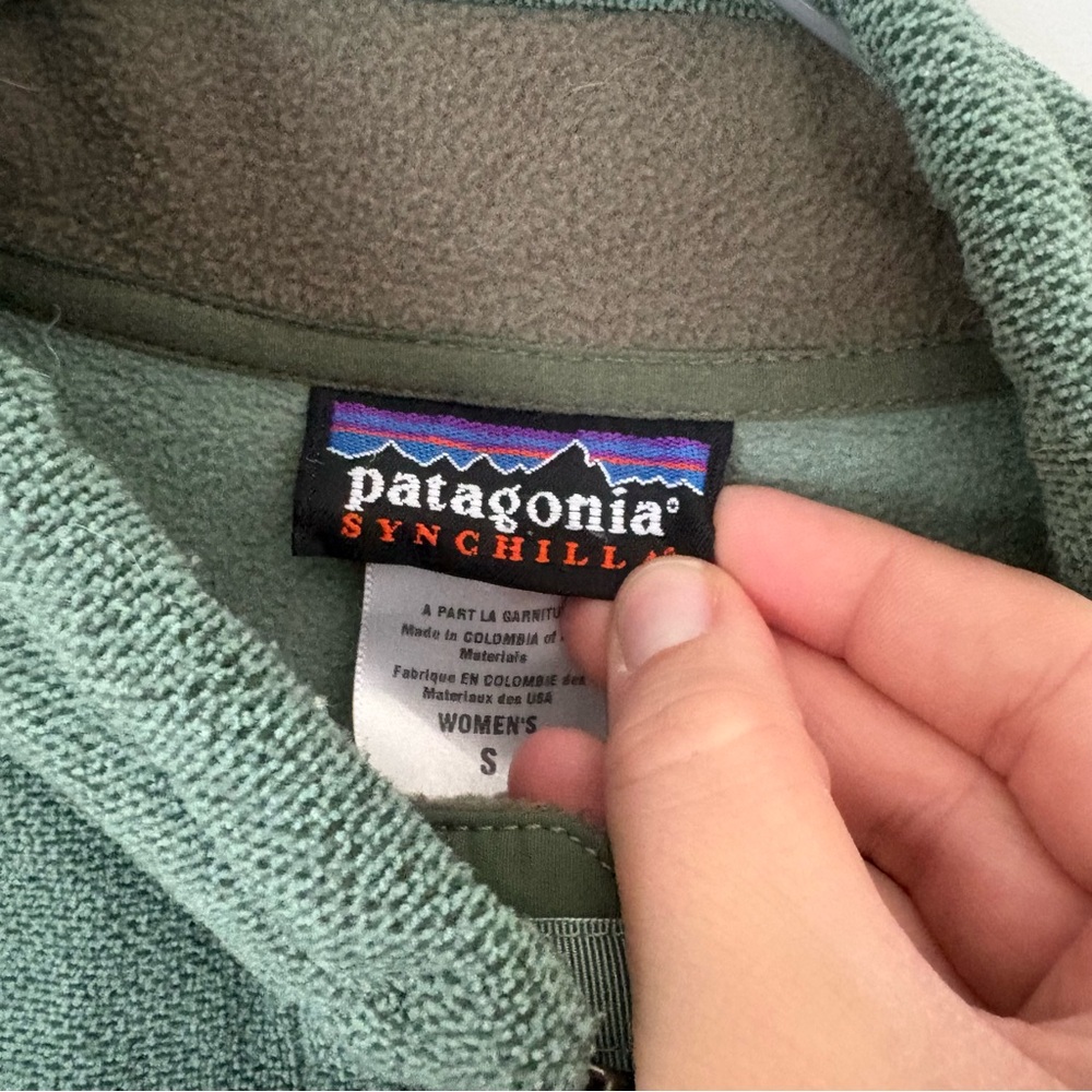 Patagonia Synchilla Full Zip Fleece Jacket - Sage Green - Small - Picture 5 of 7
